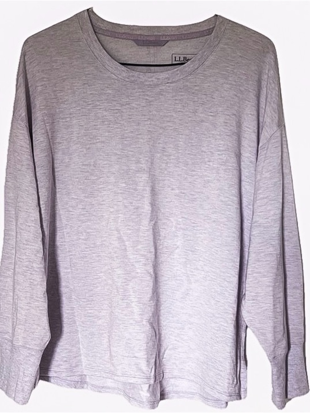 L.L. Bean Womens Light Purple Long-Sleeve Crewneck Sweater
